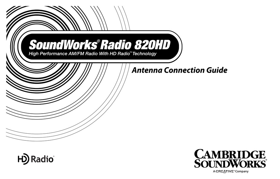 CAMBRIDGE SOUNDWORKS SOUNDWORKS RADIO 820HD CONNECTION MANUAL Pdf
