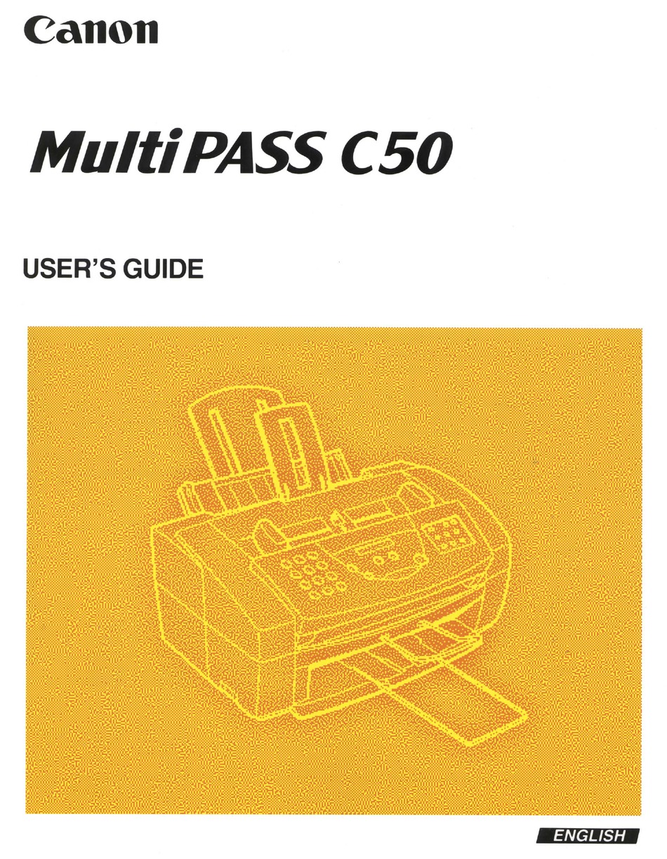 CANON MULTIPASS C50 ALL IN ONE PRINTER USER MANUAL ManualsLib