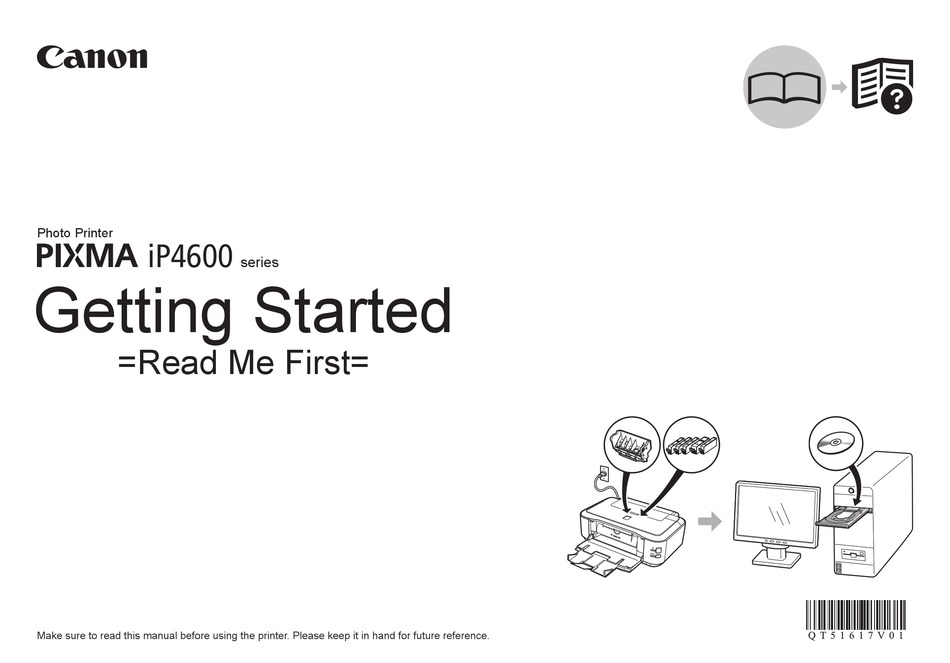 PIXMA IP4600 SERIES PRINTER GETTING STARTED | ManualsLib