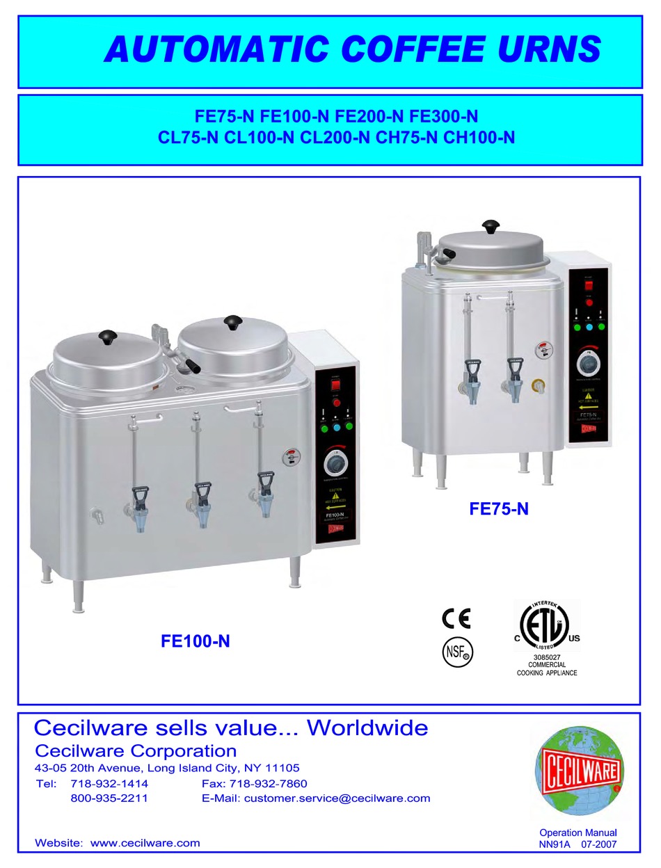CECILWARE CL200-N COFFEE MAKER 