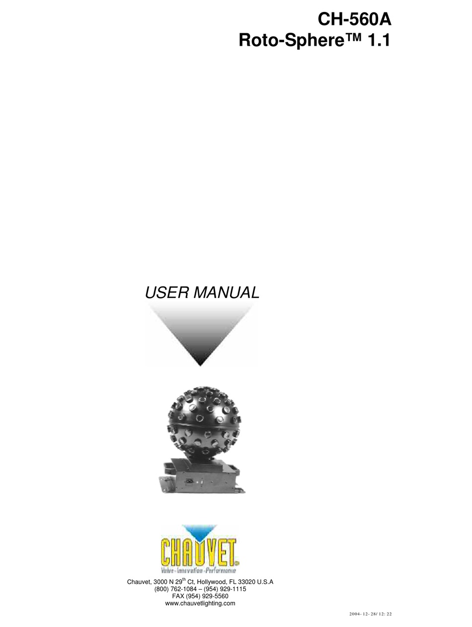 Chauvet Ch 560a User Manual Pdf Download Manualslib