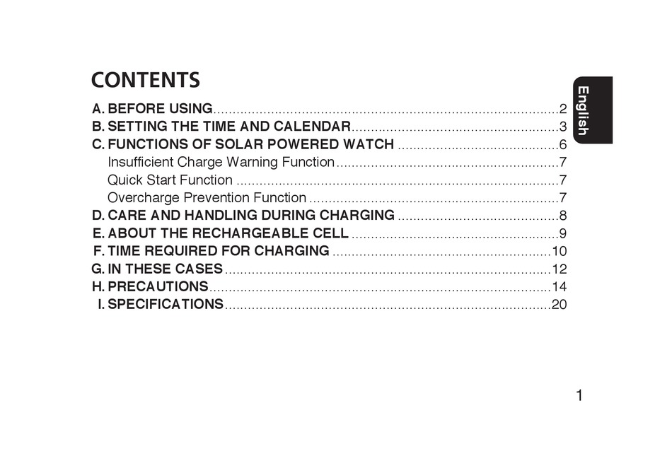 CITIZEN ECO-DRIVE BM0330-57H USER MANUAL Pdf Download | ManualsLib