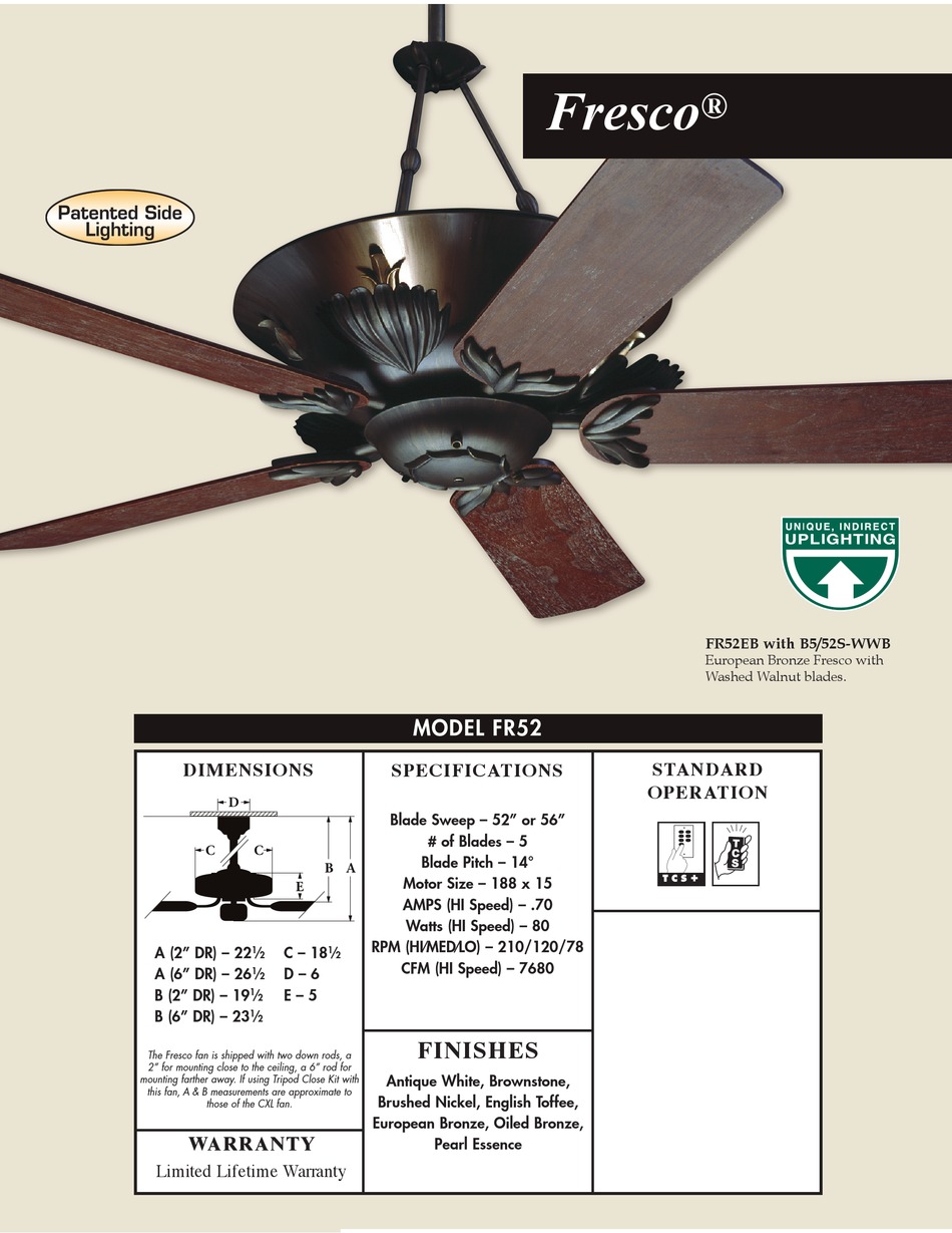 Craftmade Fc 3052 Ceiling Fan Manual Review Home Co