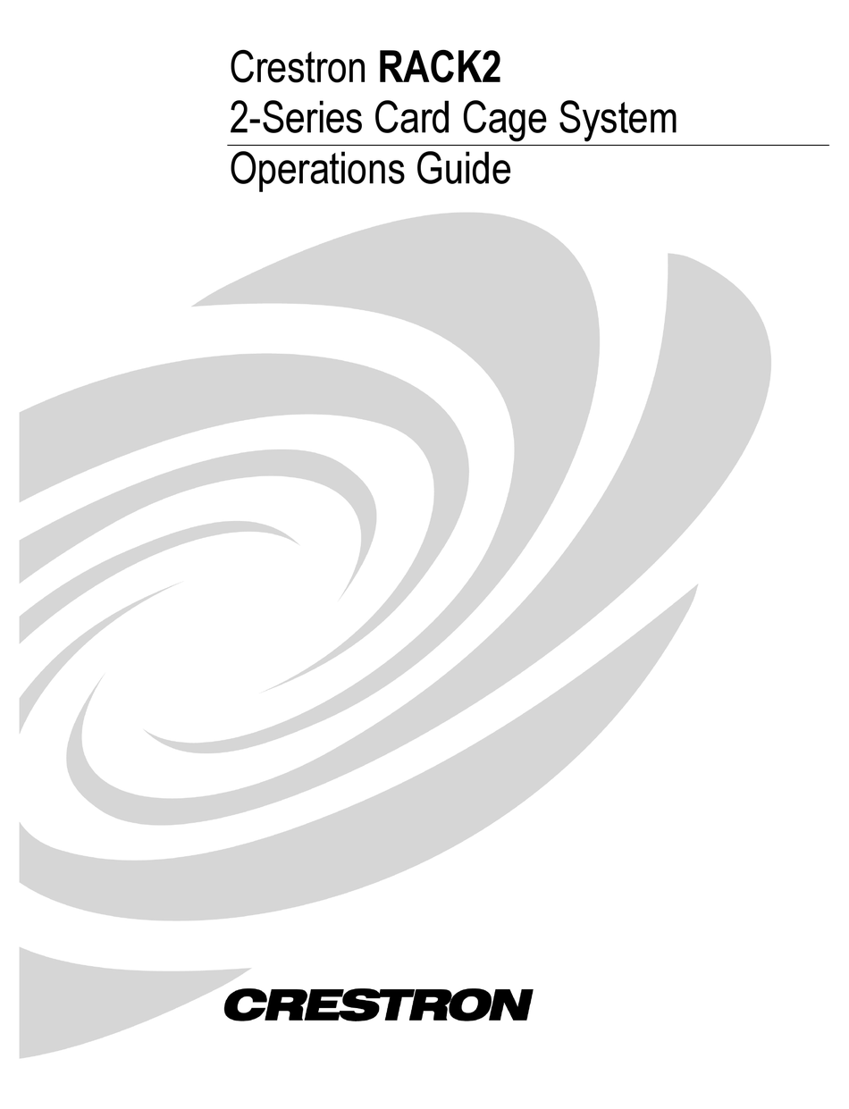 CRESTRON RACK2 OPERATION MANUAL Pdf Download | ManualsLib