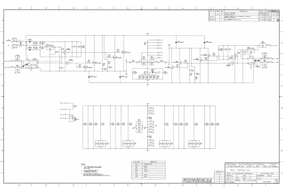 CROWN K2 AMPLIFIER DRAWING AND SPECIFICATIONS | ManualsLib