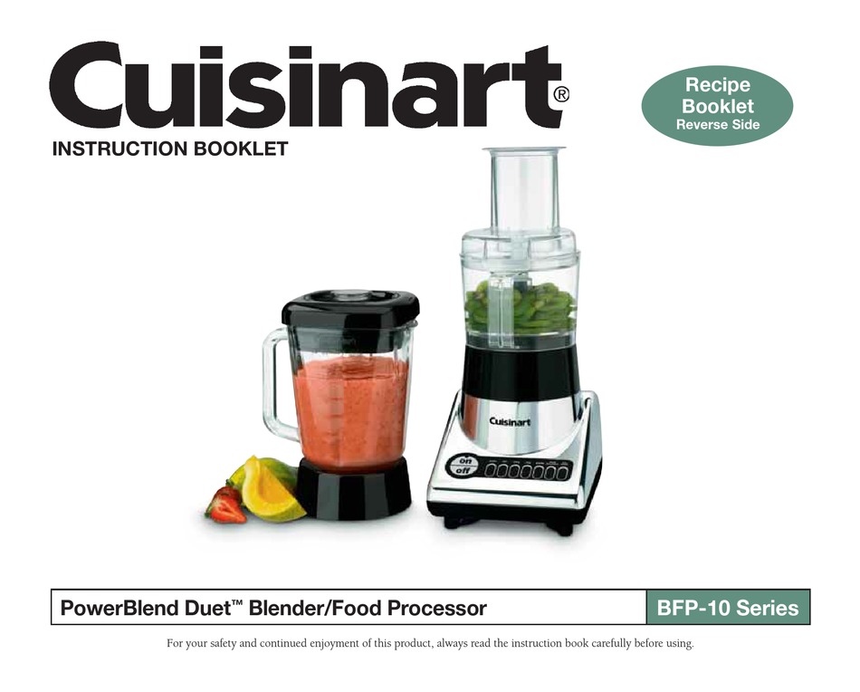 CUISINART BFP-10CH INSTRUCTION BOOKLET Pdf Download | ManualsLib