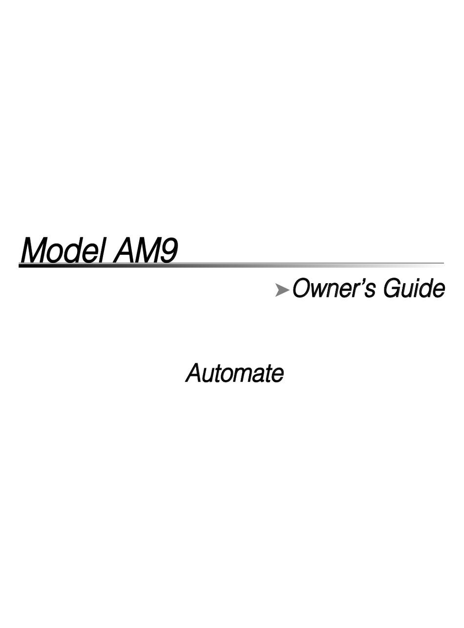 Dei automate am9 remote starter owner s manual manualslib