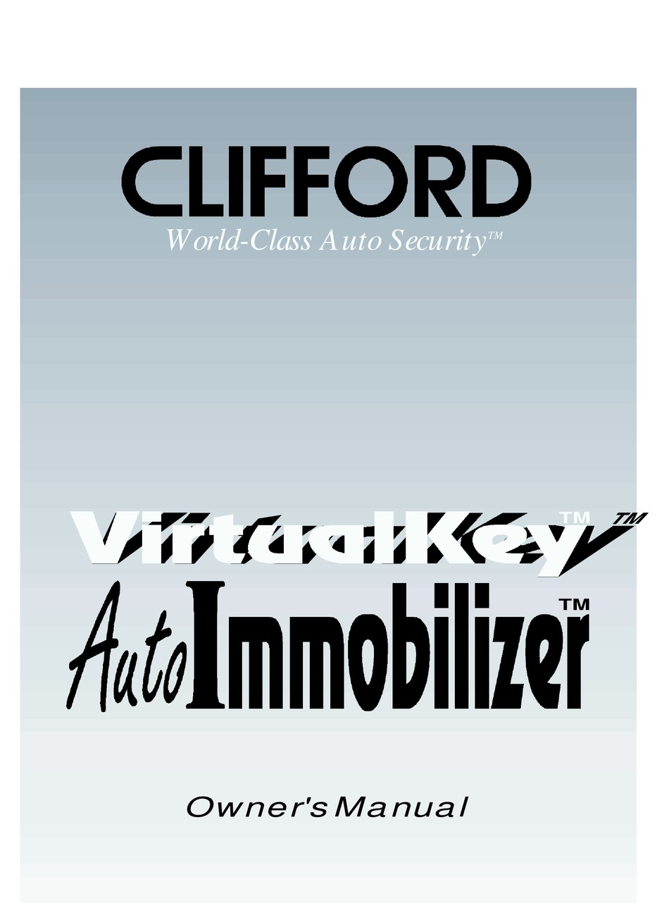 Clifford auto outlet immobilizer