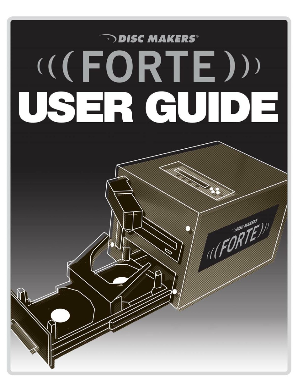 DISC MAKERS FORTE USER MANUAL Pdf Download ManualsLib