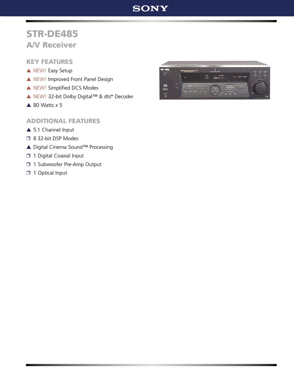 Manual De Uso De Sony Str De485 Manual De Instruccion vrogue.co