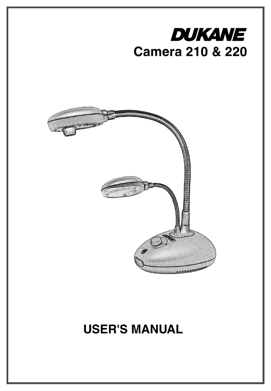 DUKANE 210 DOCUMENT CAMERA USER MANUAL ManualsLib