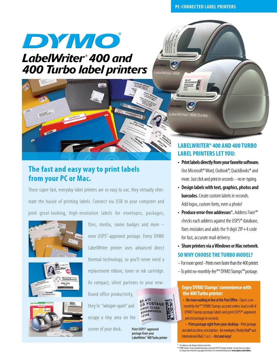 dymo labelwriter 400 windows 10 software