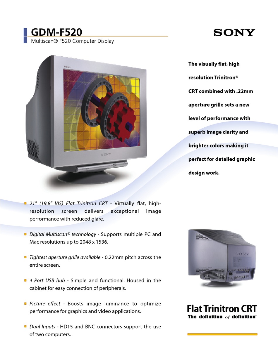 SONY GDM-F520 MARKETING MONITOR 