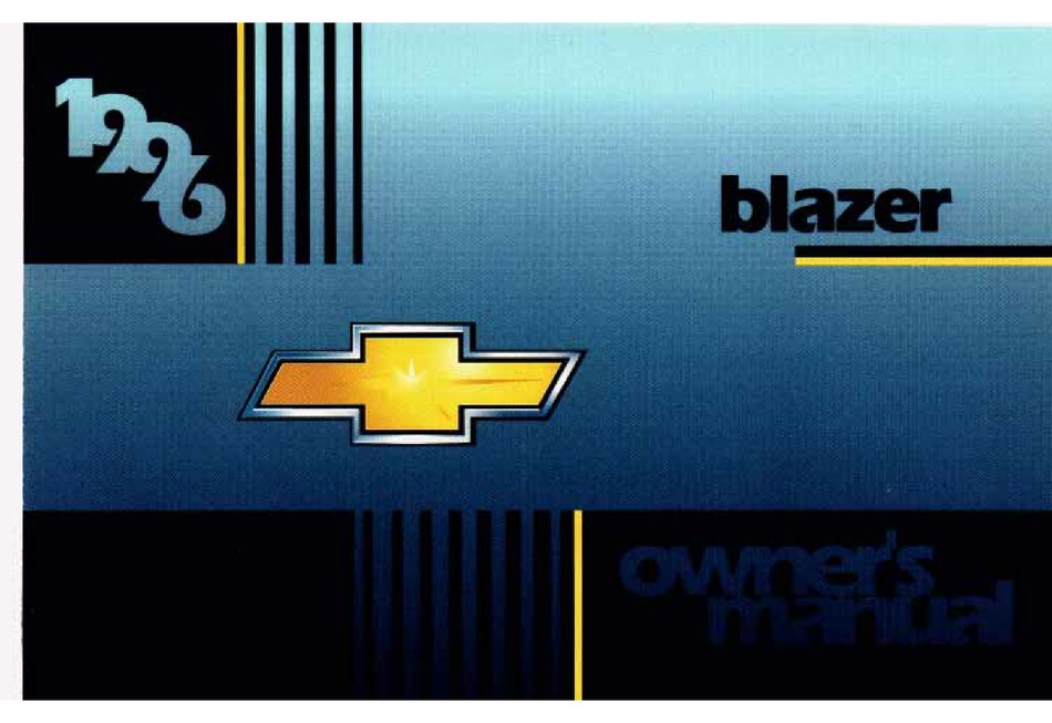 CHEVROLET 1996 BLAZER OWNER'S MANUAL Pdf Download | ManualsLib