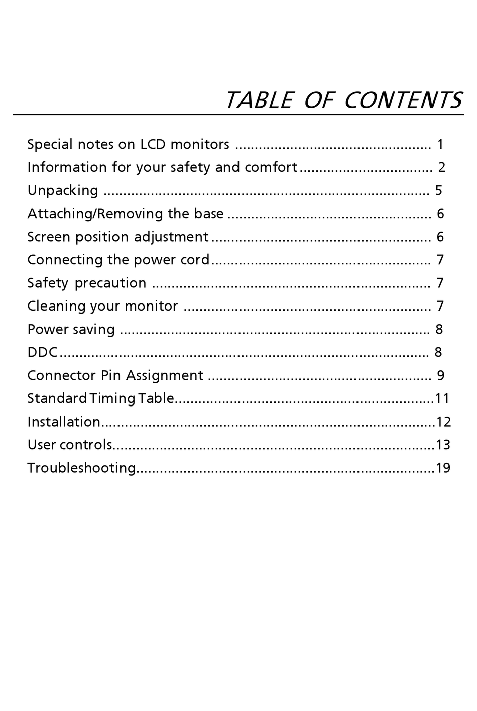 ACER G185H MONITOR USER MANUAL ManualsLib