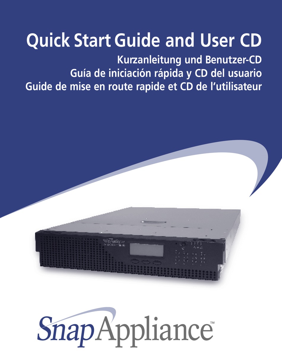 ADAPTEC 5325301843 NETWORK STORAGE SERVER QUICK START MANUAL ManualsLib