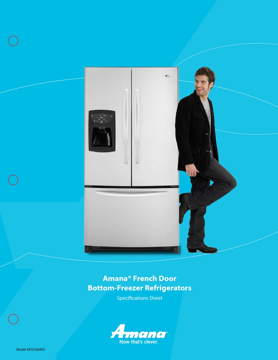 AMANA AFD2535FES REFRIGERATOR SPECIFICATION SHEET ManualsLib