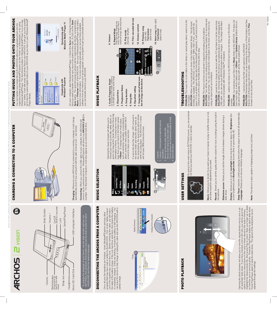 ARCHOS 501344 MP3 PLAYER MANUAL ManualsLib