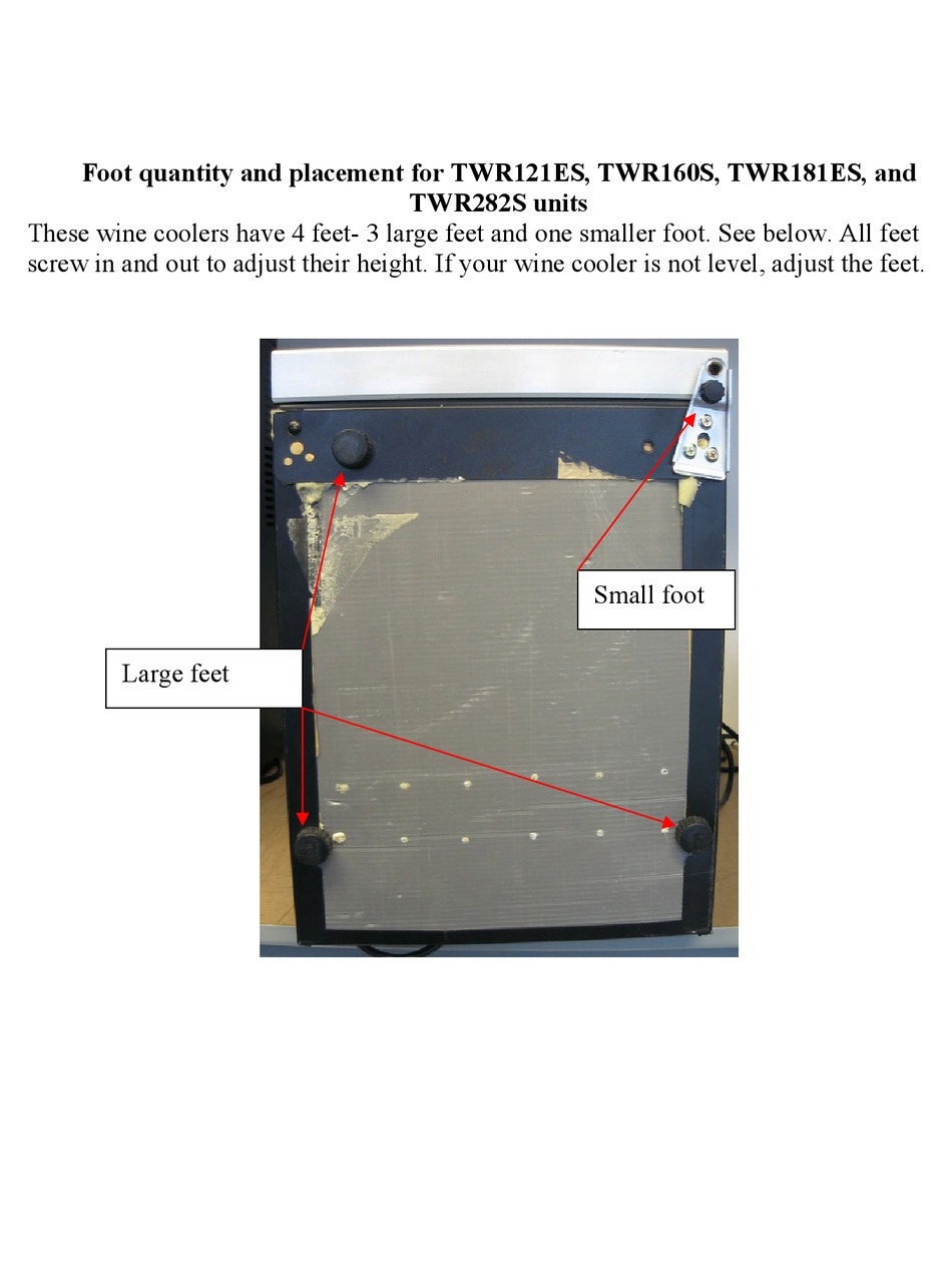 EDGESTAR TWR121ES REFRIGERATOR SUPPLEMENTARY MANUAL ManualsLib