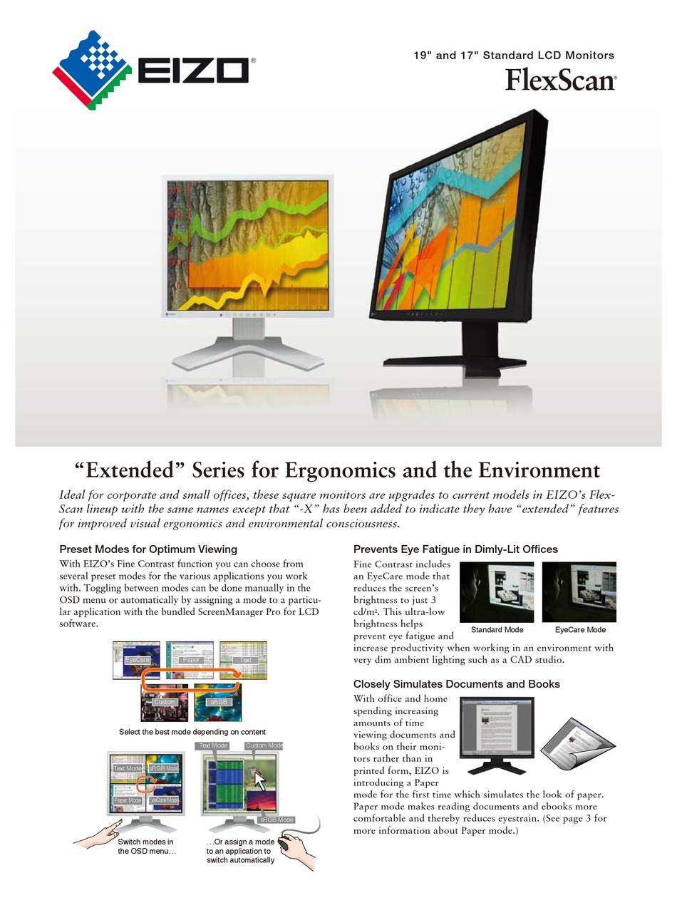 EIZO FLEXSCAN S1701 MONITOR SPECIFICATIONS | ManualsLib