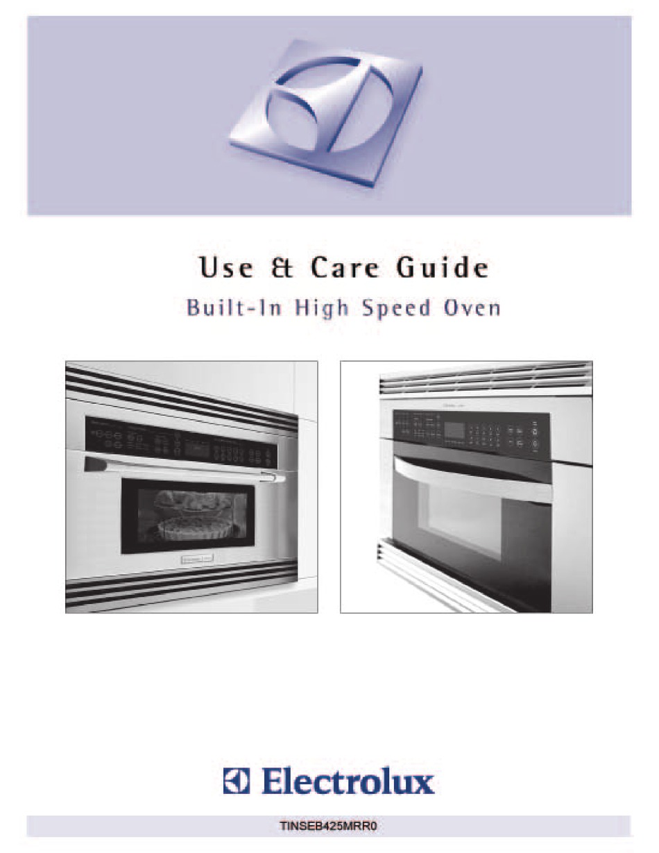 ELECTROLUX E30SO75FPS OVEN USE & CARE MANUAL ManualsLib