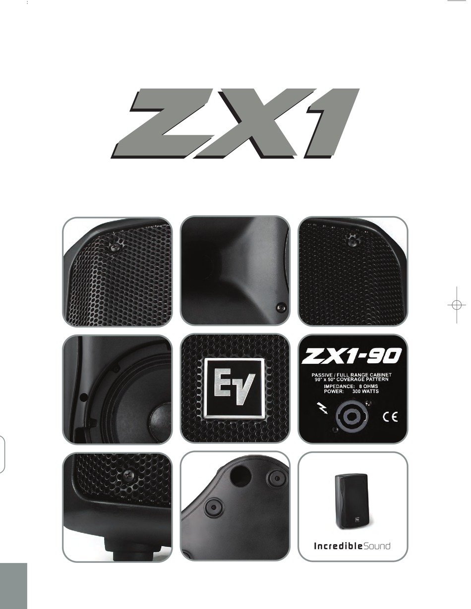ELECTROVOICE ZX SERIES ZX1 SPEAKER BROCHURE & SPECS ManualsLib