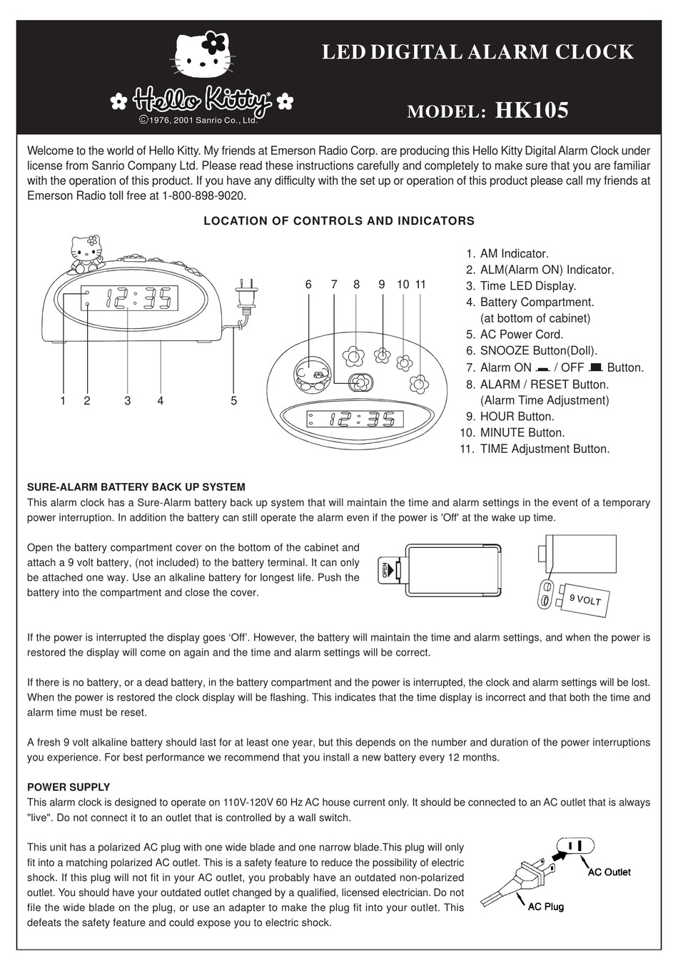 Emerson Alarm Clock Manual