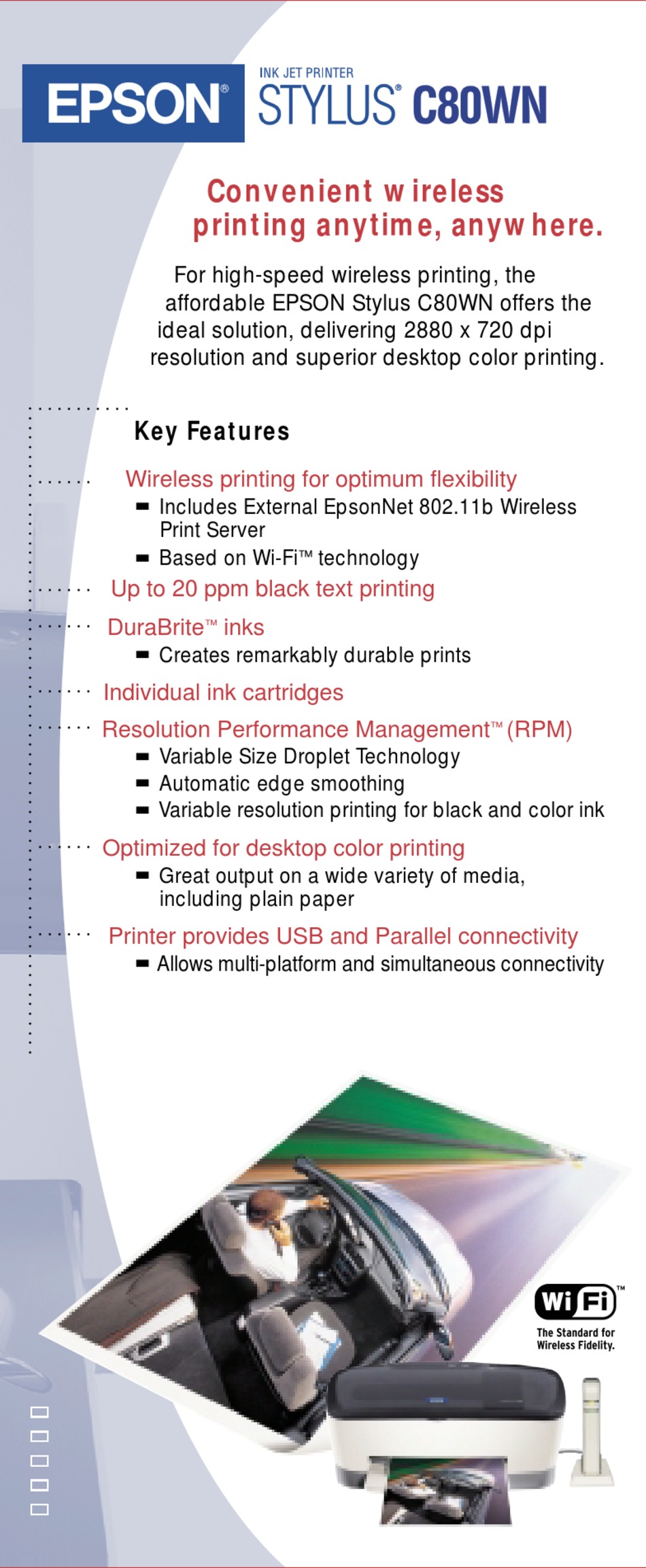 Epson Stylus C80wn Printer Specifications Manualslib 5693