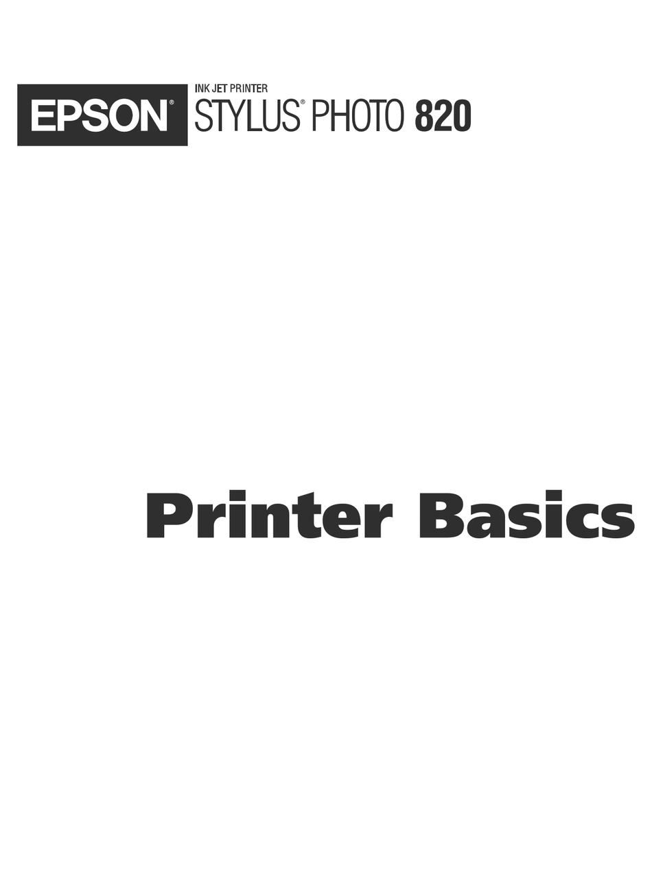 Epson Stylus Photo 820 Printer Printer Basics Manual Manualslib 3311