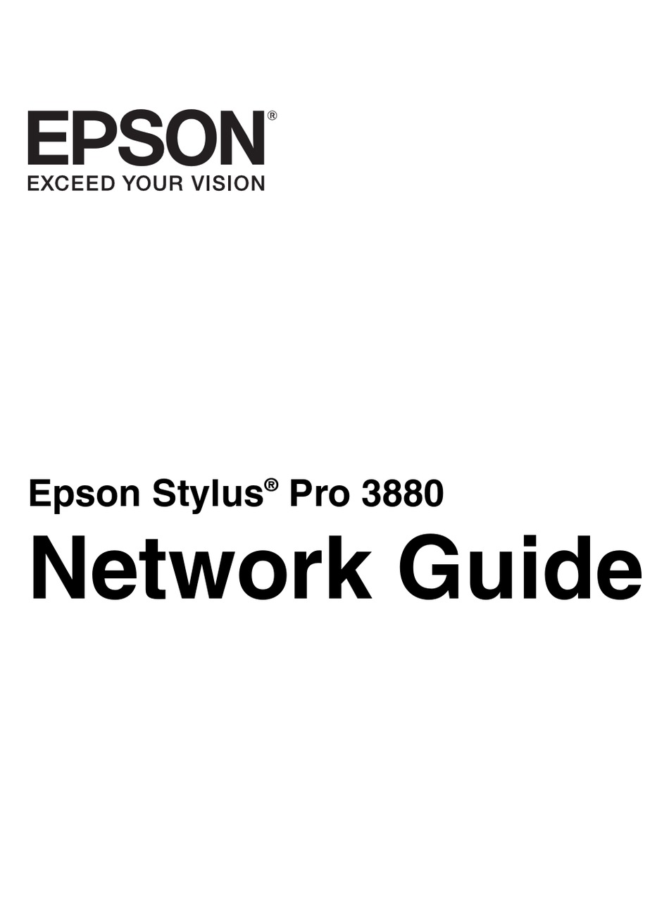 Epson Stylus Pro 3880 All In One Printer Network Manual Manualslib 7132