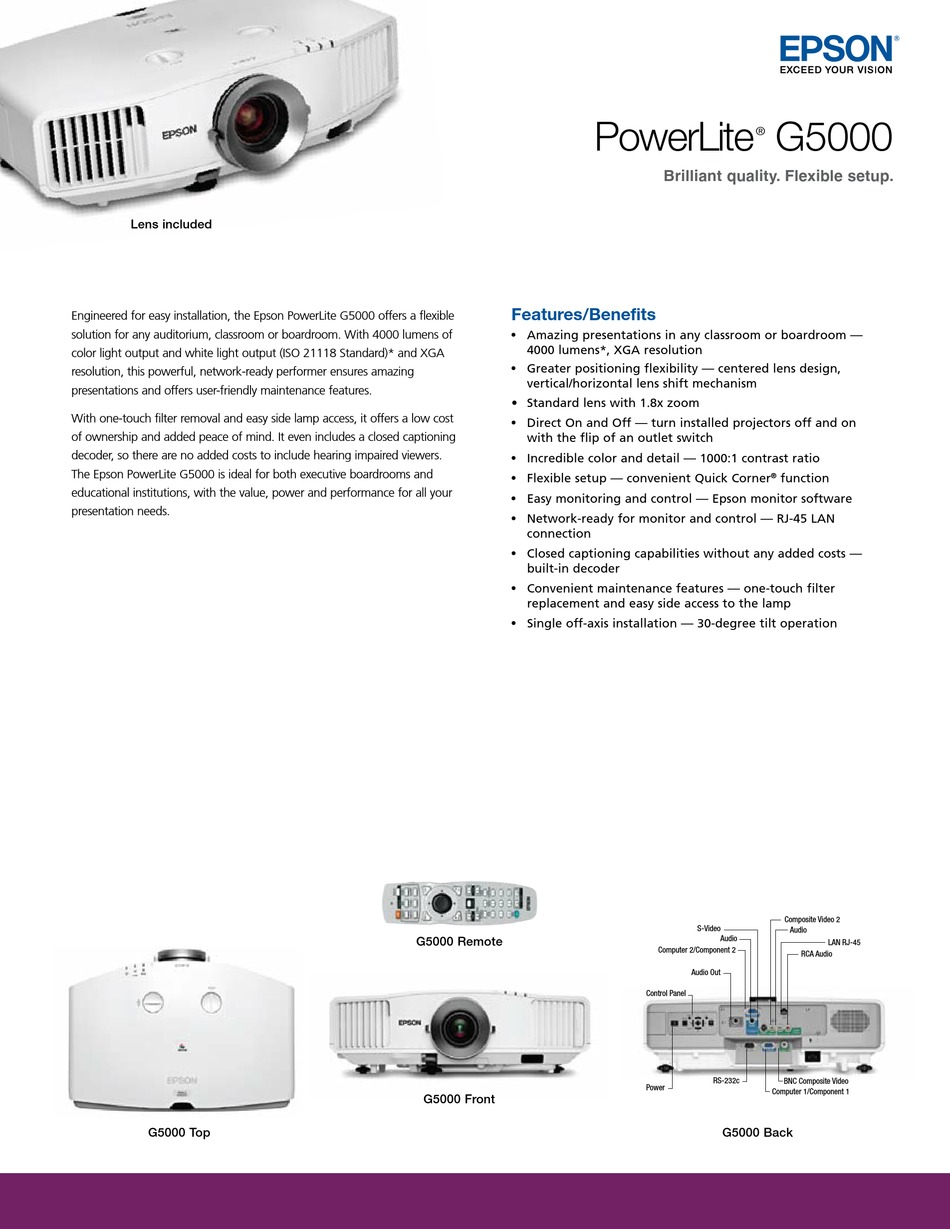 epson powerlite g5000