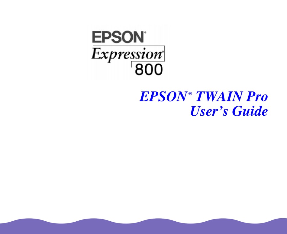Epson Expression 800 Scanner User Manual Manualslib 3970