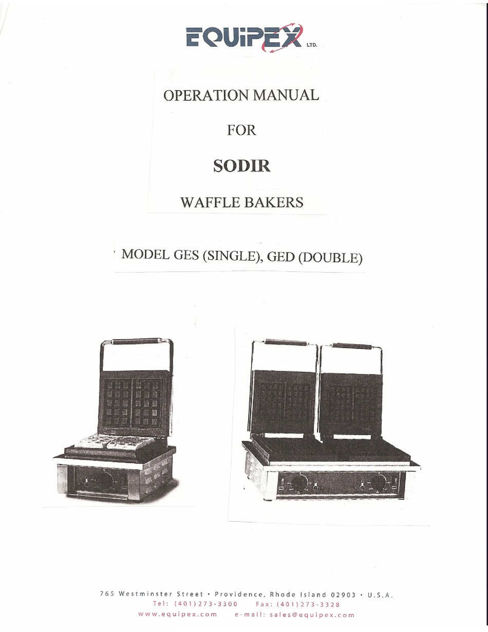 EQUIPEX GES WAFFLE MAKER OPERATION MANUAL ManualsLib