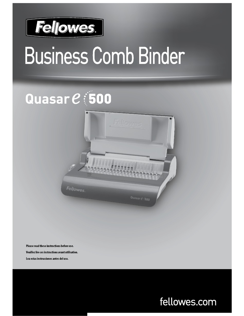 fellowes-quasar-e-500-binding-machine-user-manual-manualslib