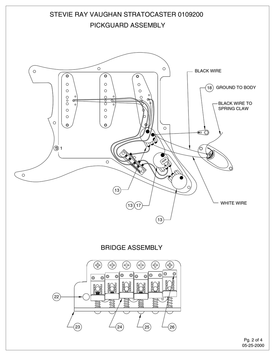 FENDER STEVIE RAY VAUGHAN GUITAR ASSEMBLY | ManualsLib Yamaha Outboard Tachometer ManualsLib