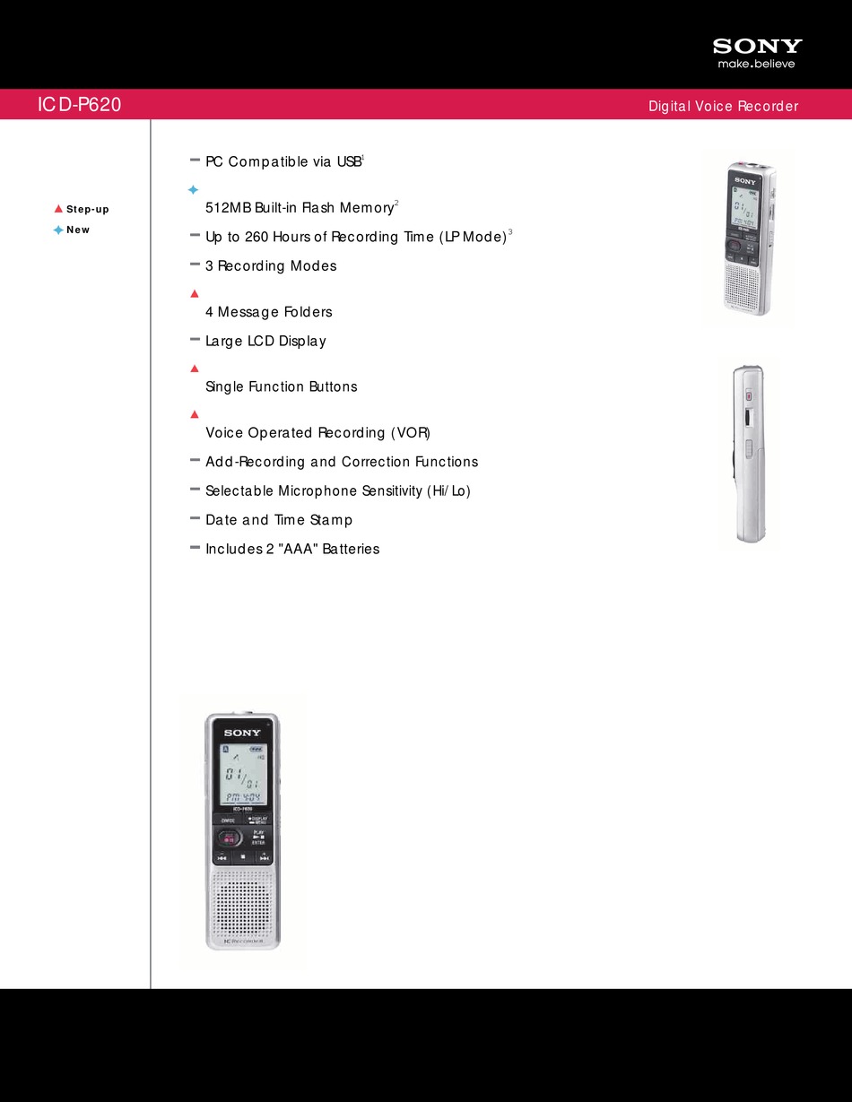 Sony ic recorder icdp620 driver for mac