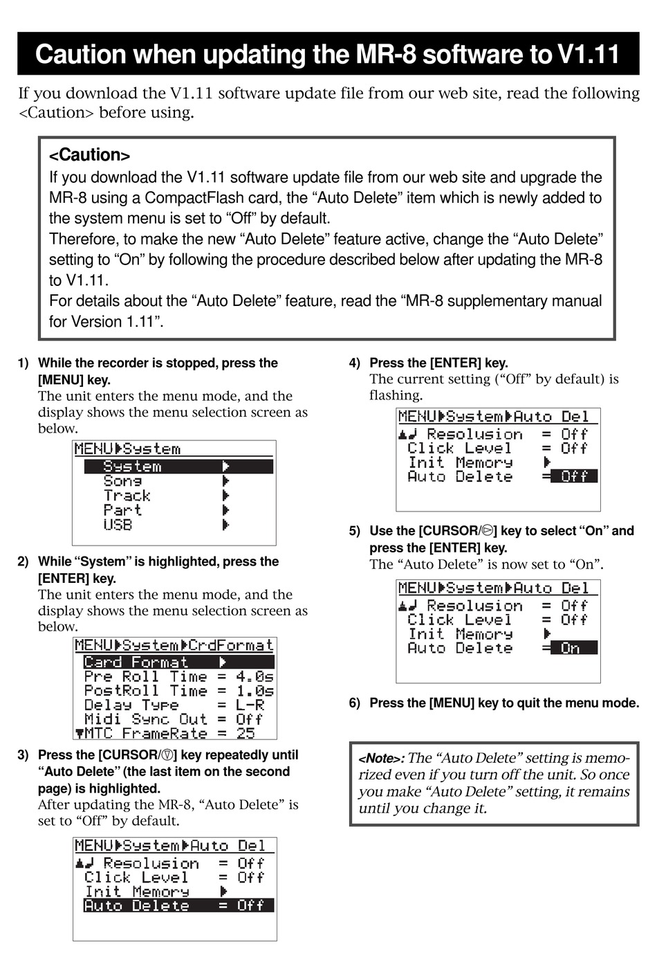 FOSTEX MR-8 CAUTIONS ON USING Pdf Download | ManualsLib