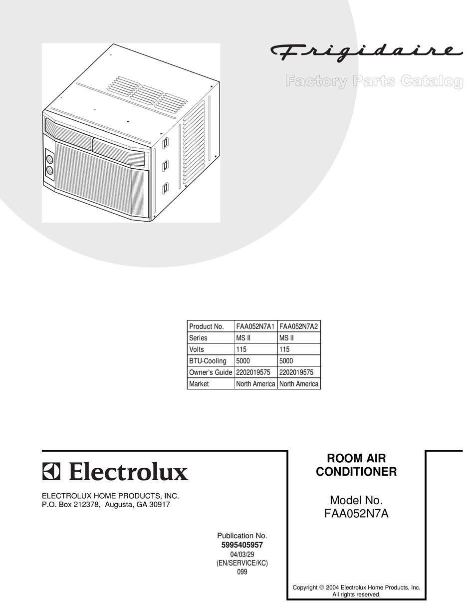 fax050s7a frigidaire air conditioner