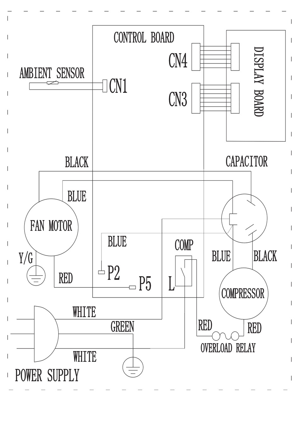 FRIGIDAIRE FAC124N1A2 AIR CONDITIONER WIRING DIAGRAM | ManualsLib  Frigidaire Air Conditioner Wiring Diagram Fac127p1a    ManualsLib