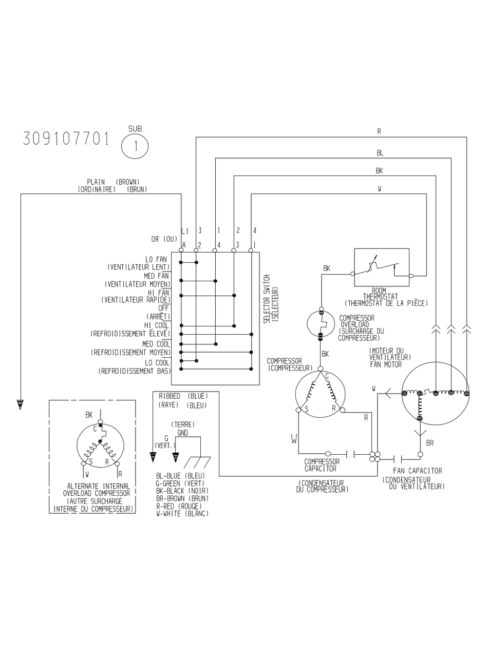 FRIGIDAIRE FAH126J2T2 AIR CONDITIONER CIRCUIT DIAGRAMS | ManualsLib