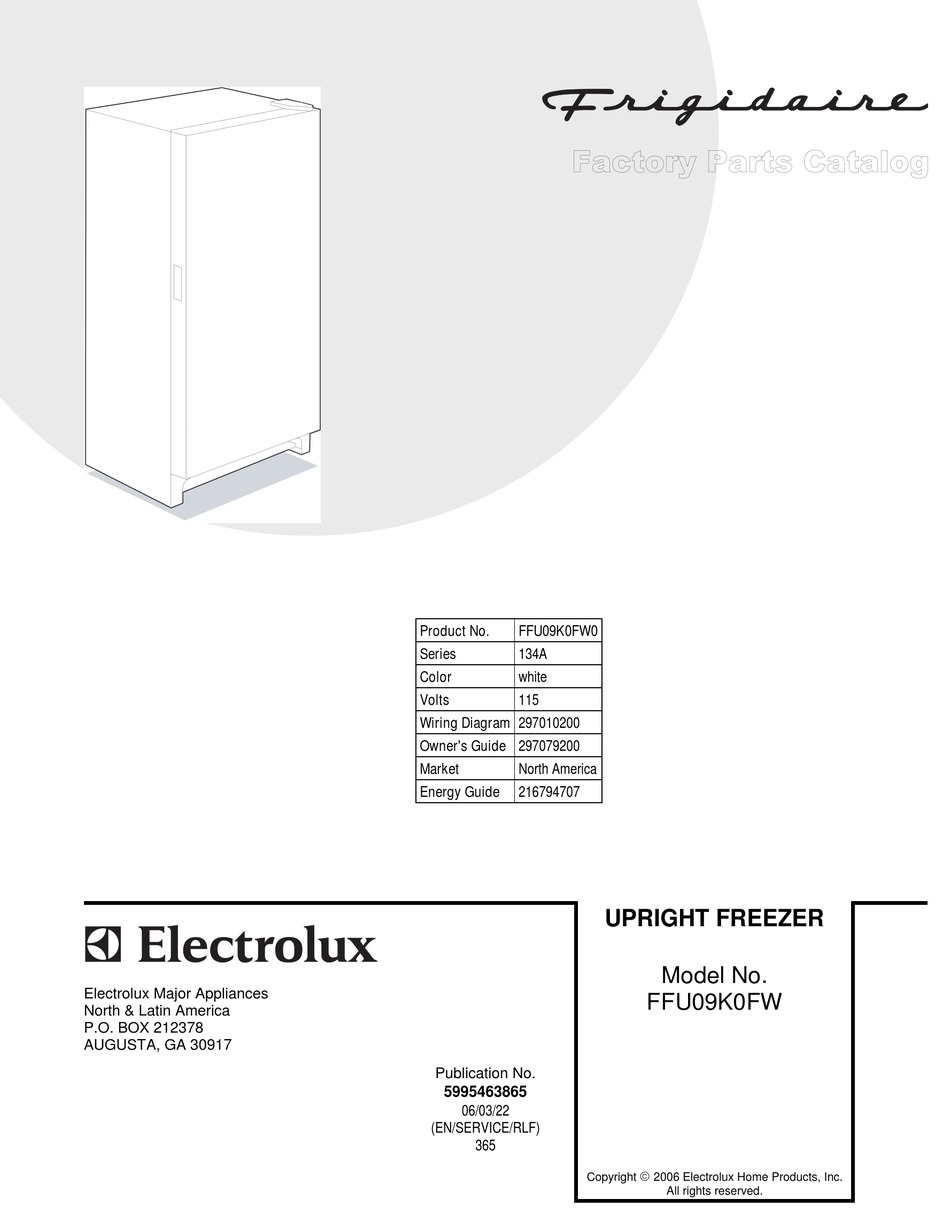 frigidaire ffu09k0fw0