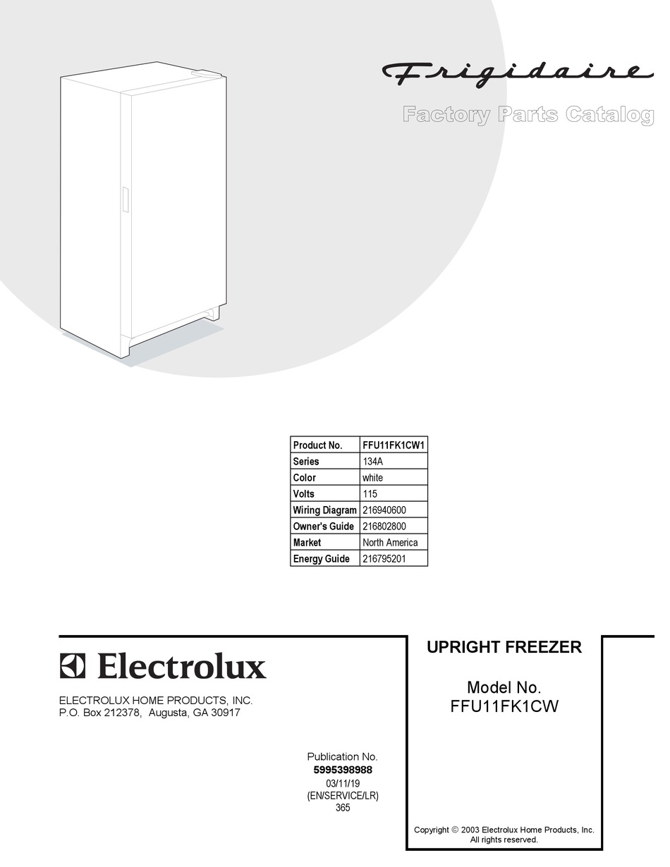 frigidaire ffu11fk1cw0