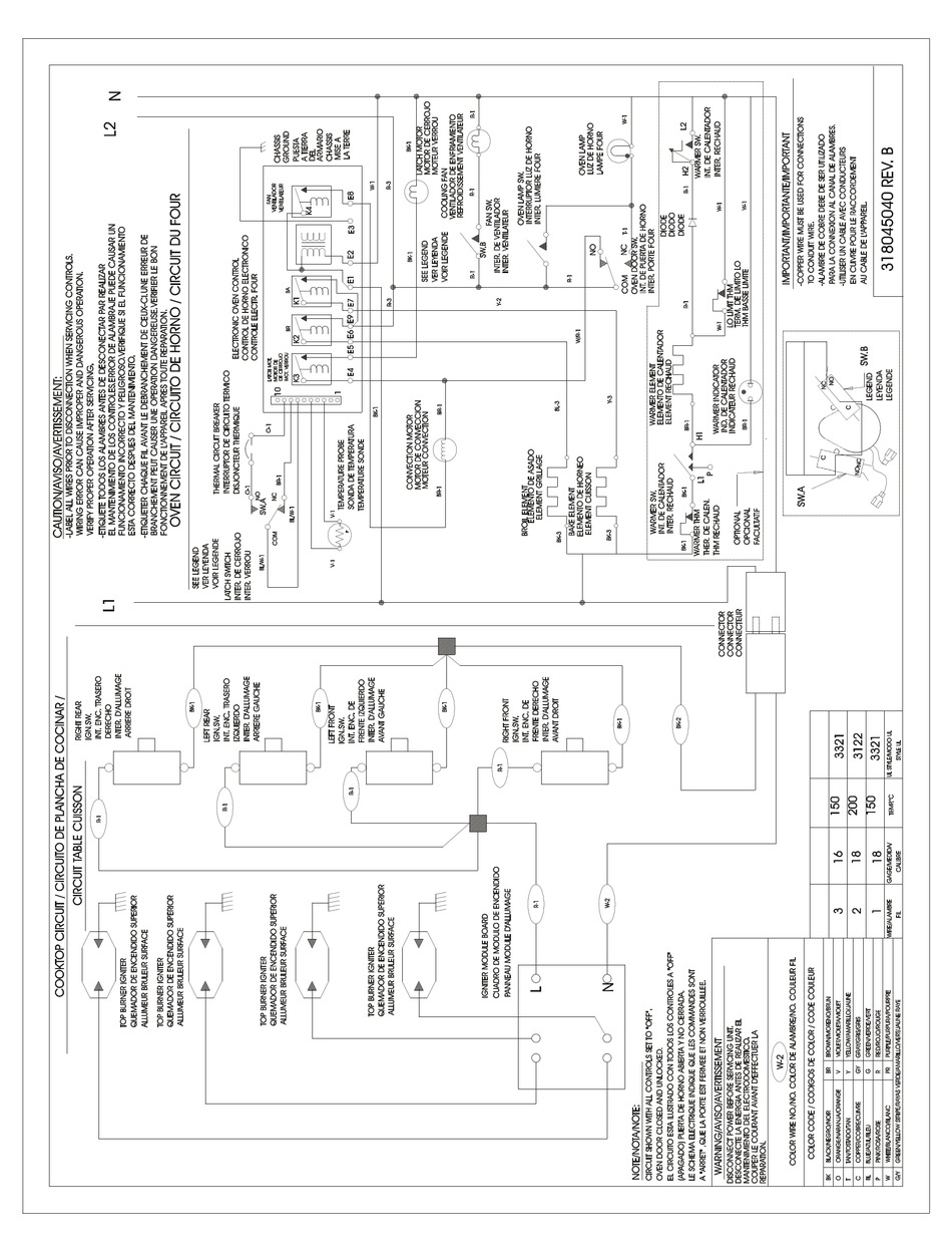 FRIGIDAIRE FCS388WHCC COOKTOP WIRING DIAGRAM ManualsLib