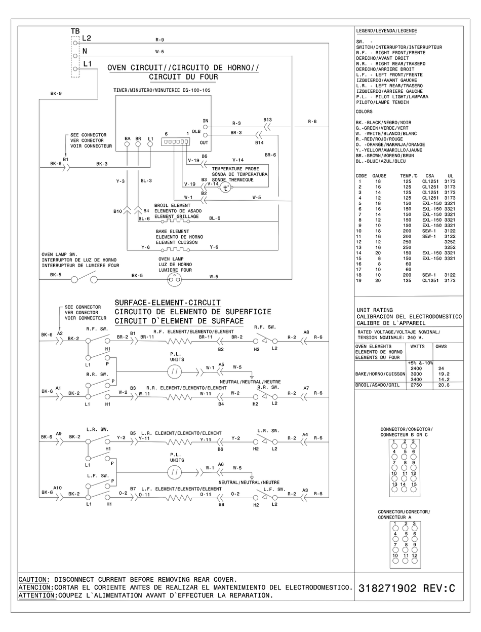 FRIGIDAIRE FED300ESC COOKTOP WIRING DIAGRAM ManualsLib