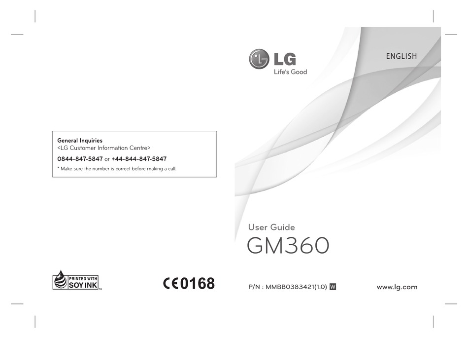 Lg Gm360 Cell Phone User Manual Manualslib