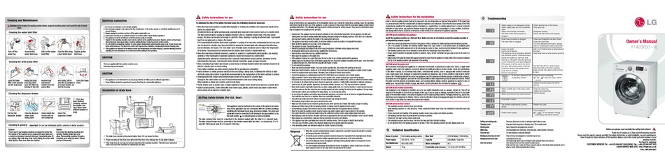 lg inverter direct drive 9kg washing machine symbols