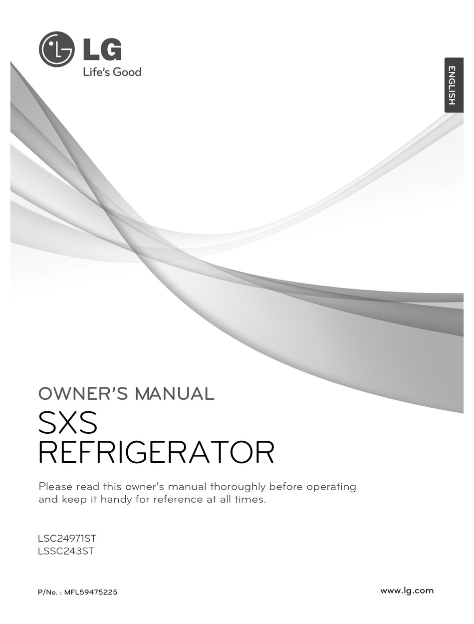 LG LSC24971ST REFRIGERATOR OWNER'S MANUAL ManualsLib