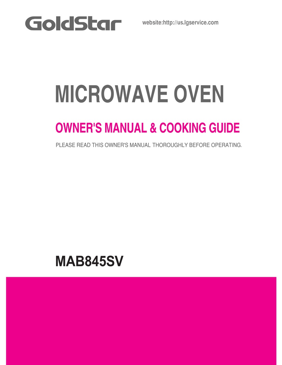 LG MAB845SV MICROWAVE OVEN MANUAL ManualsLib