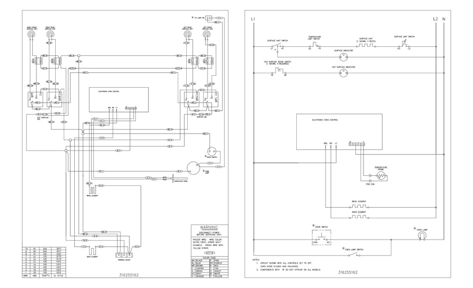 FRIGIDAIRE FEF336BCC COOKTOP WIRING DIAGRAM ManualsLib