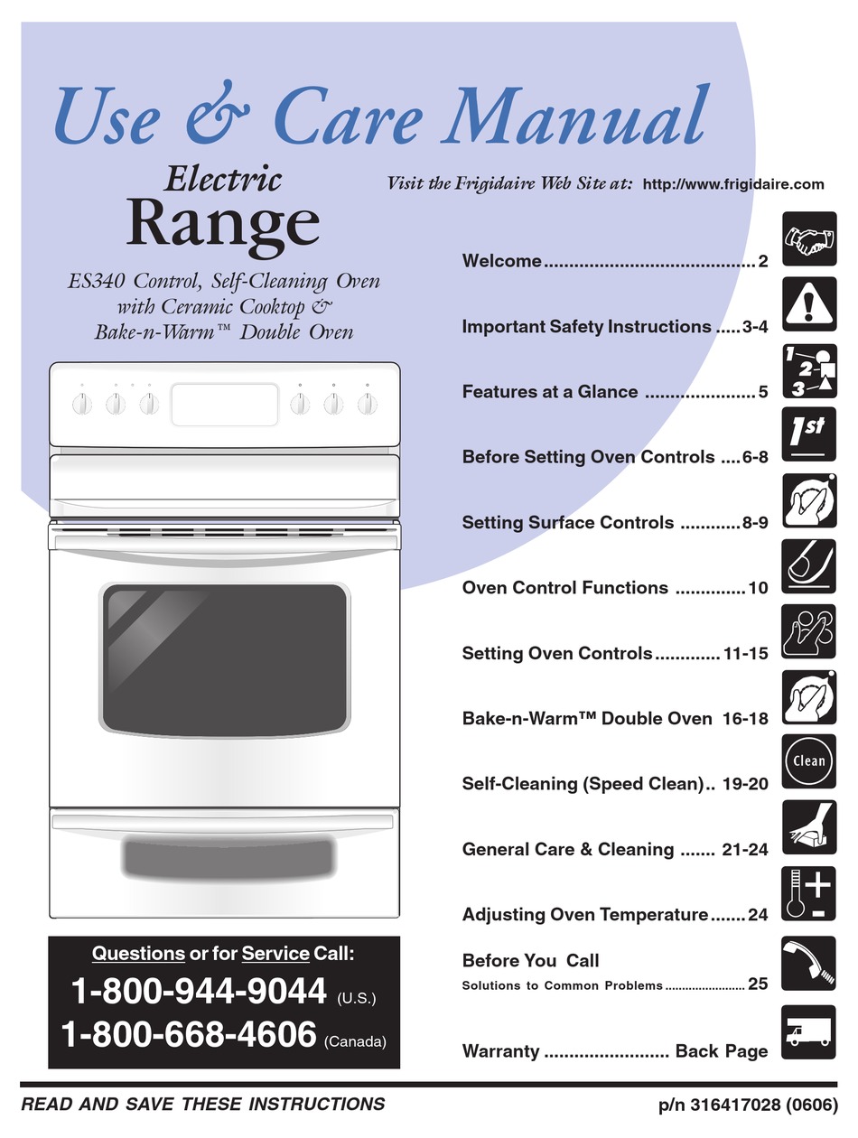 es340 electric range